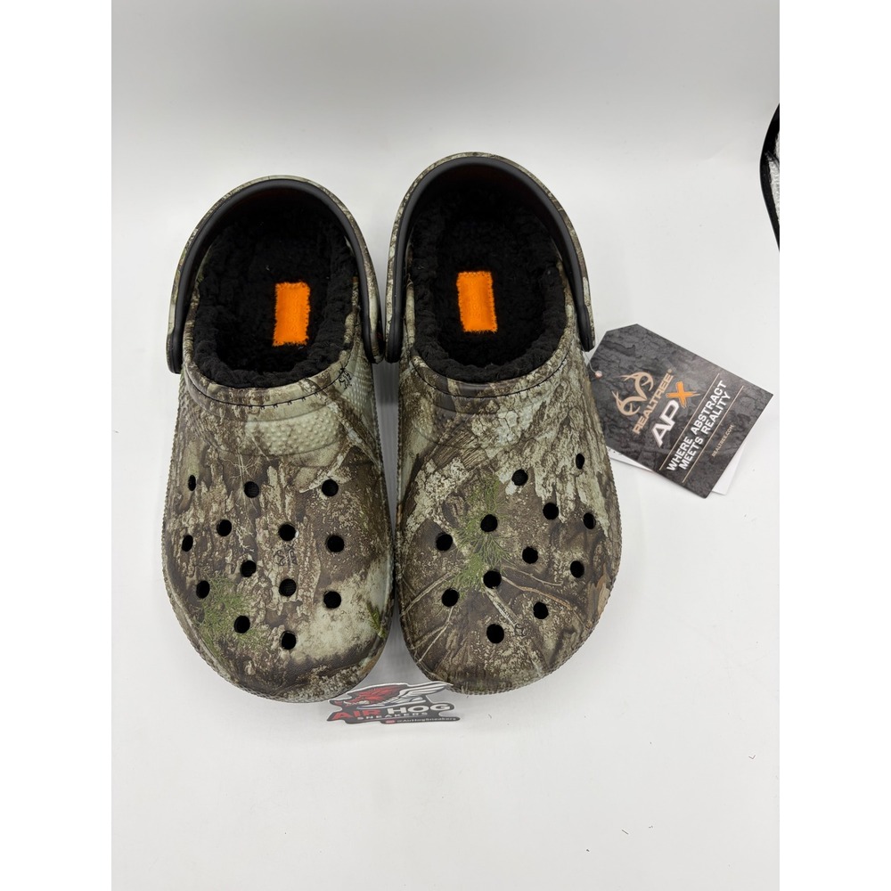 Crocs Classic Lined Clogs Realtree APX Camo Mens 5 Womens 7 210879-90H New